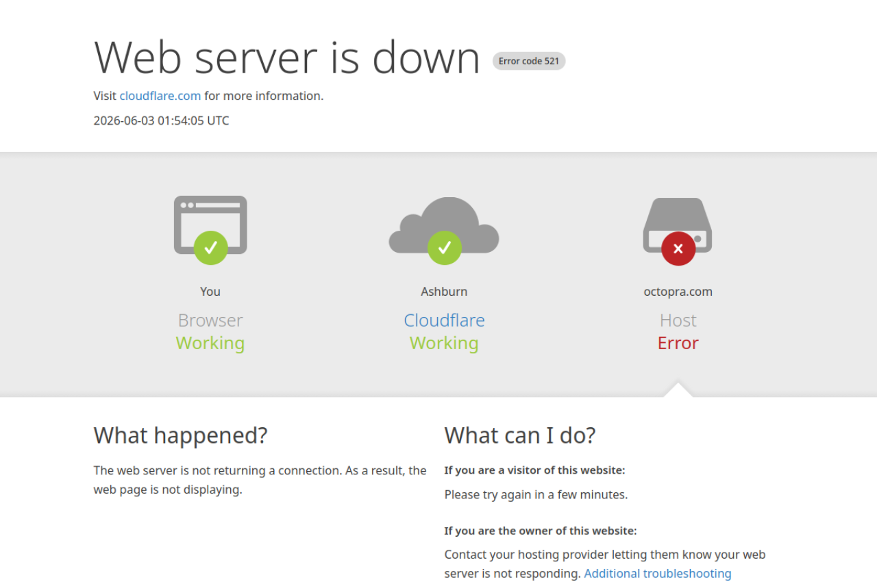 Octopra website screenshot