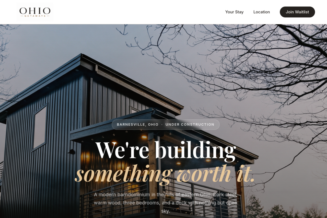 Ohio Getaways website