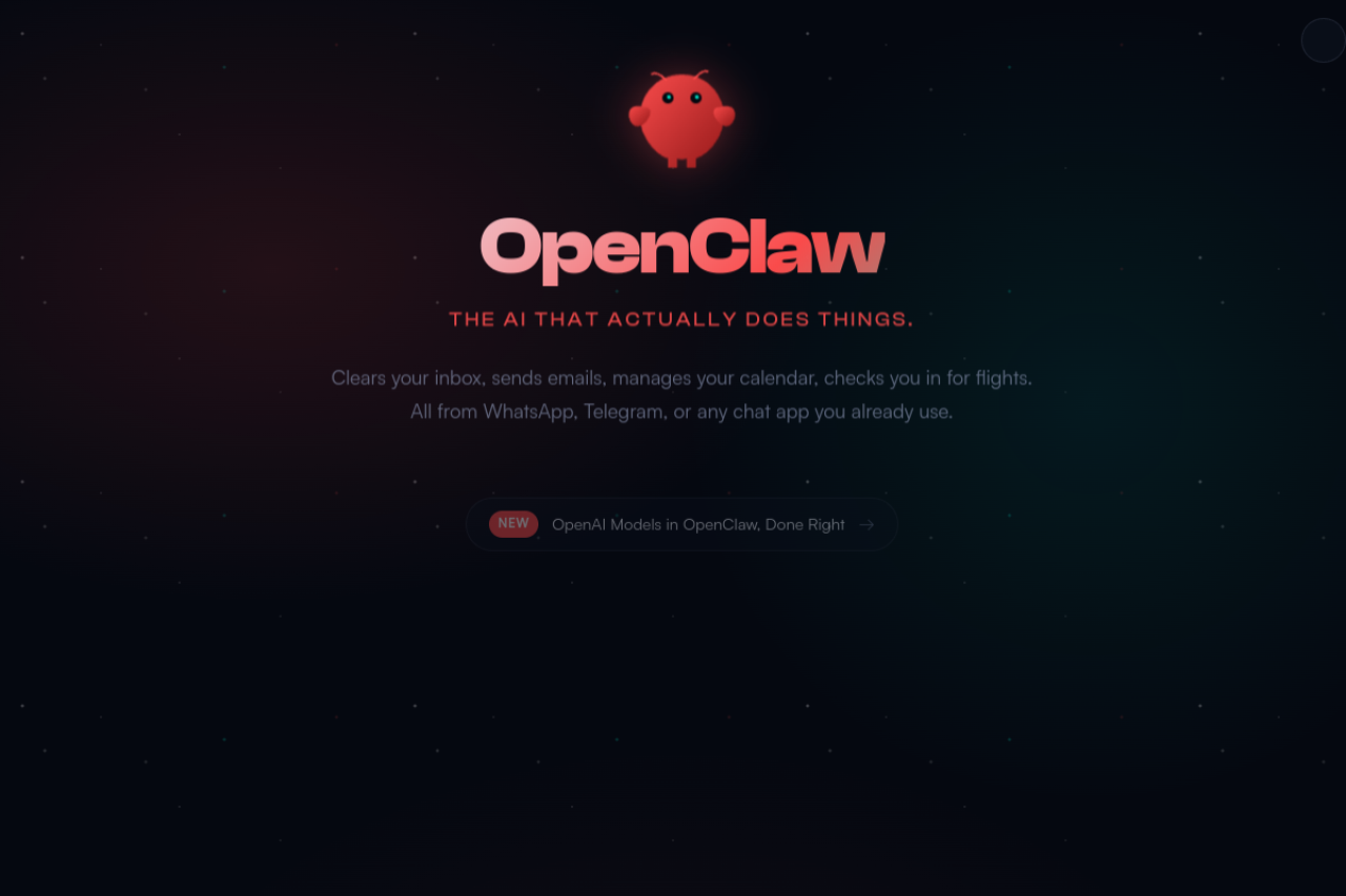 OpenClaw website screenshot