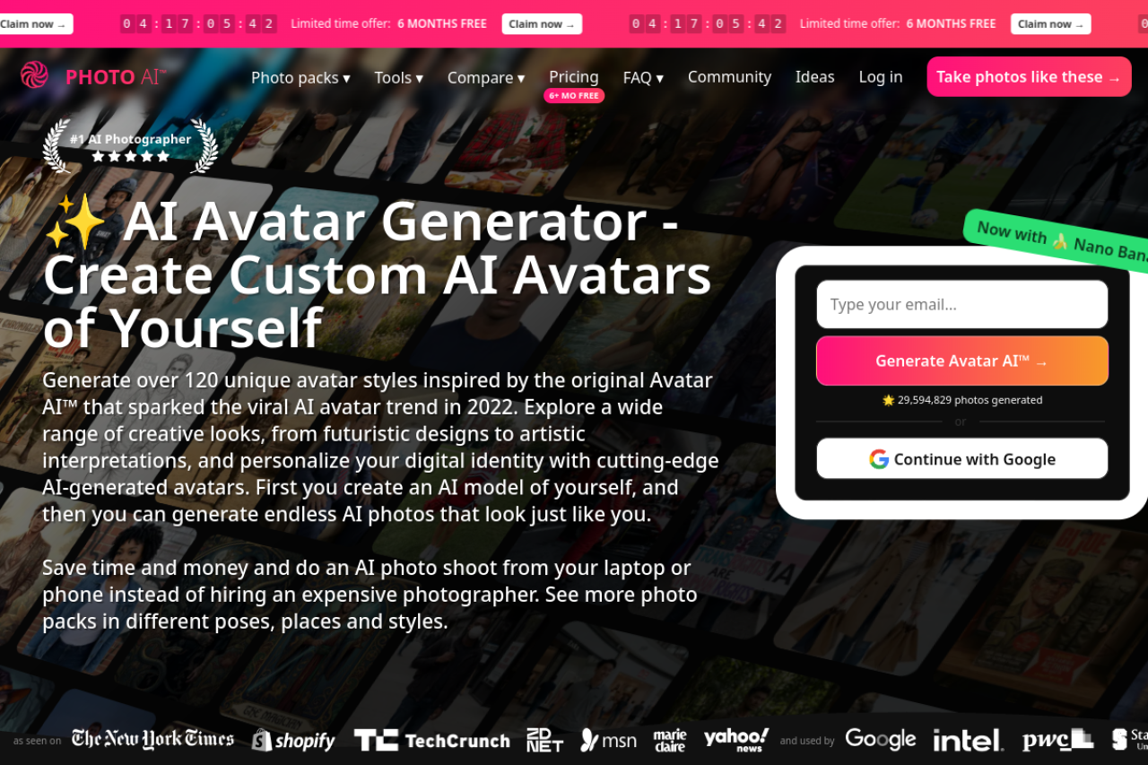 Photo AI website screenshot