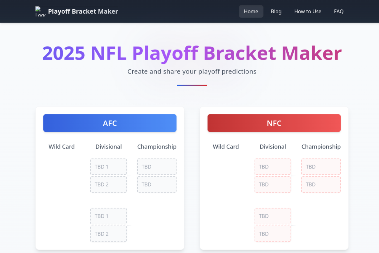 Playoff Maker website screenshot