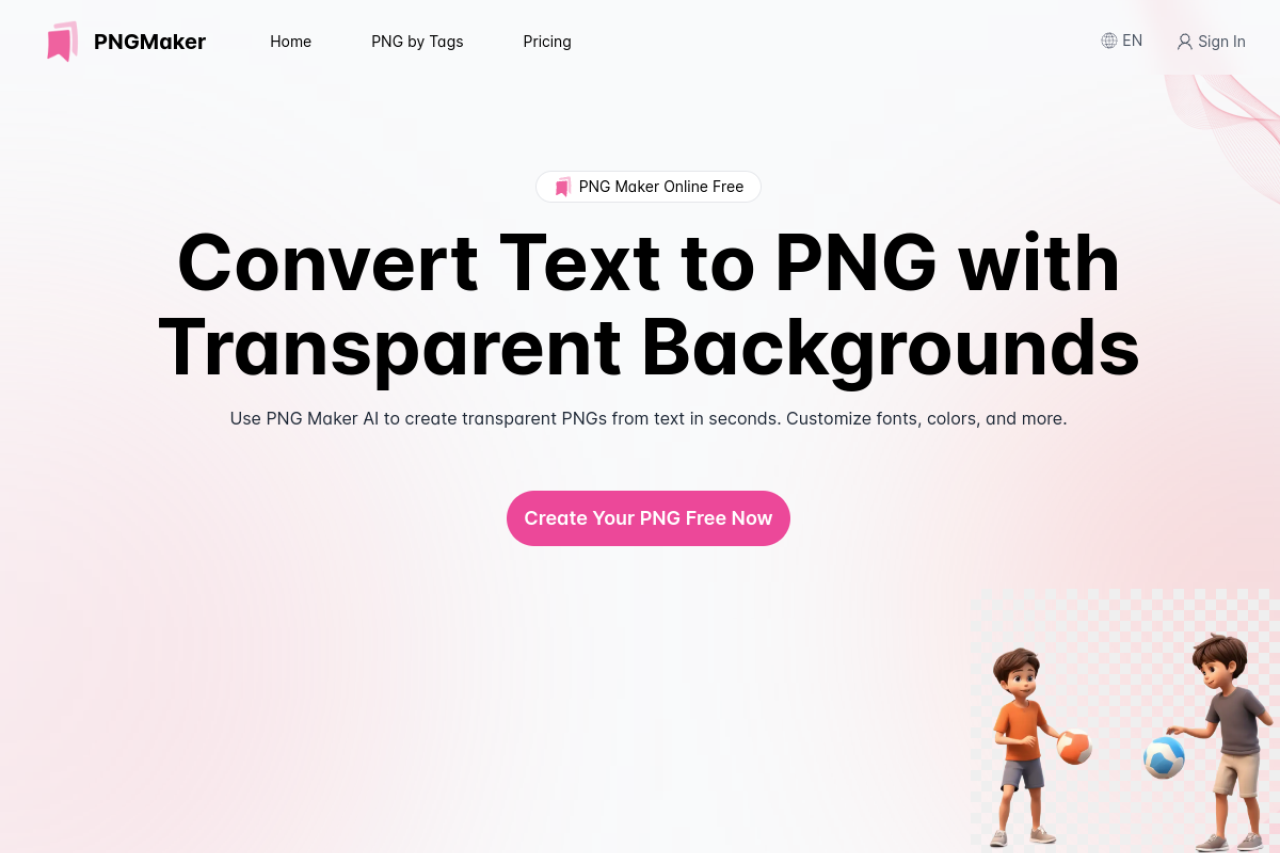 PNGMaker website screenshot
