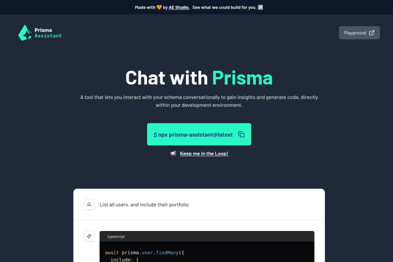 Prisma Assistant website screenshot