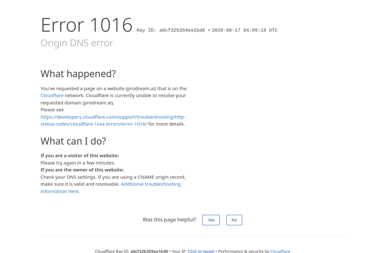 ProDream website screenshot