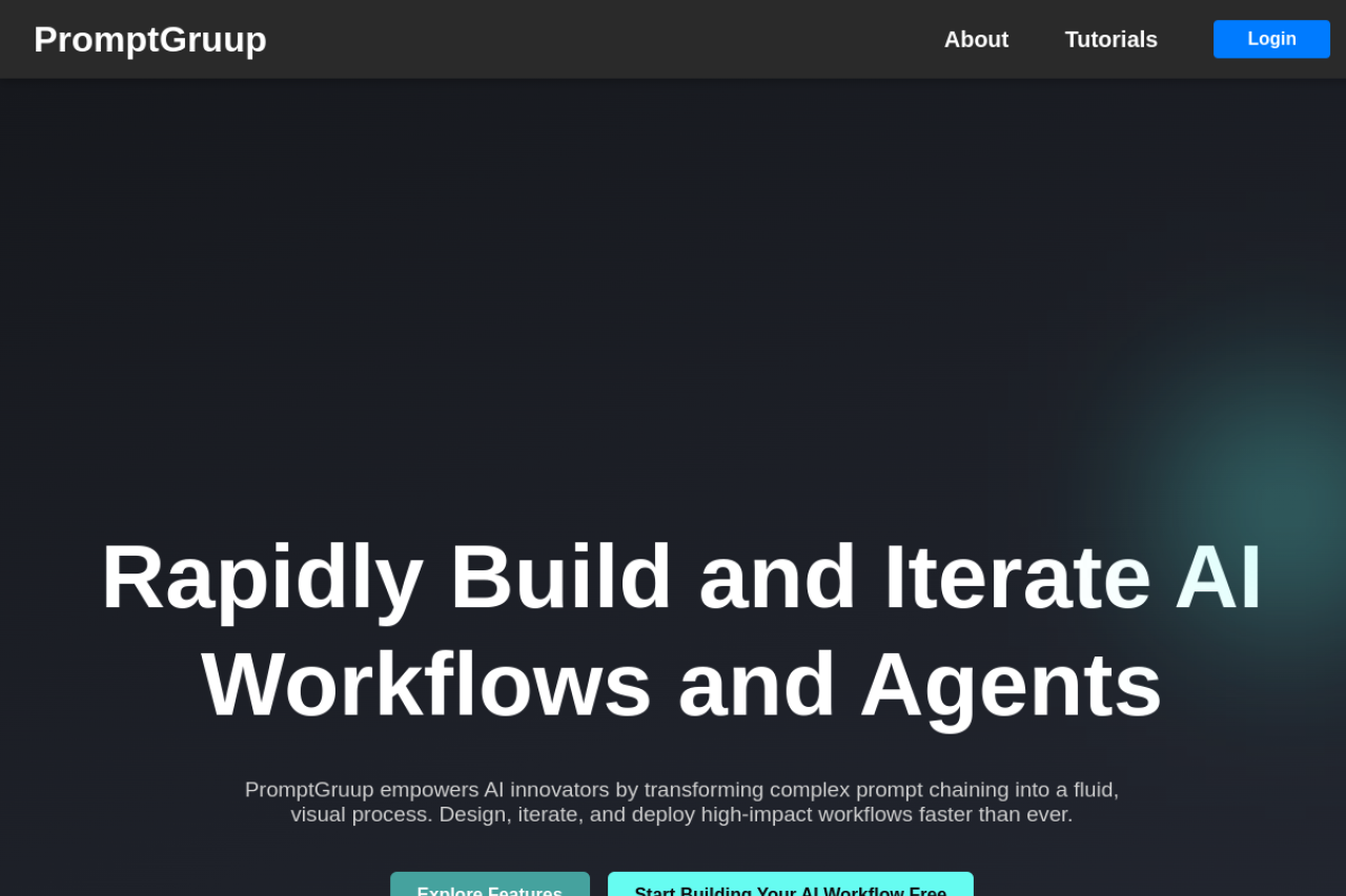 Prompt Gruup website screenshot