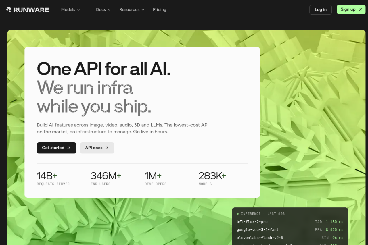 Runware website screenshot