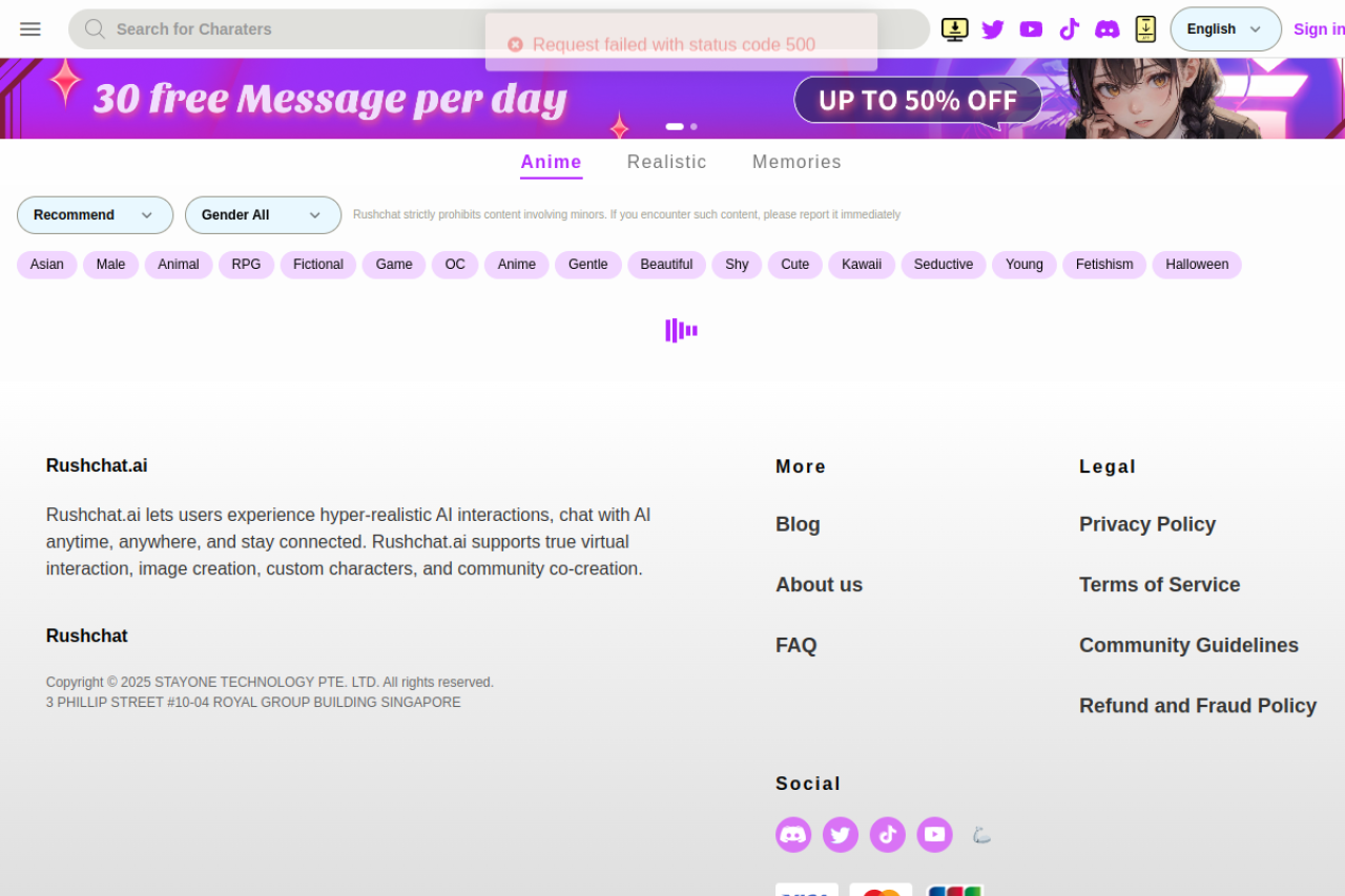 Rushchatai website screenshot