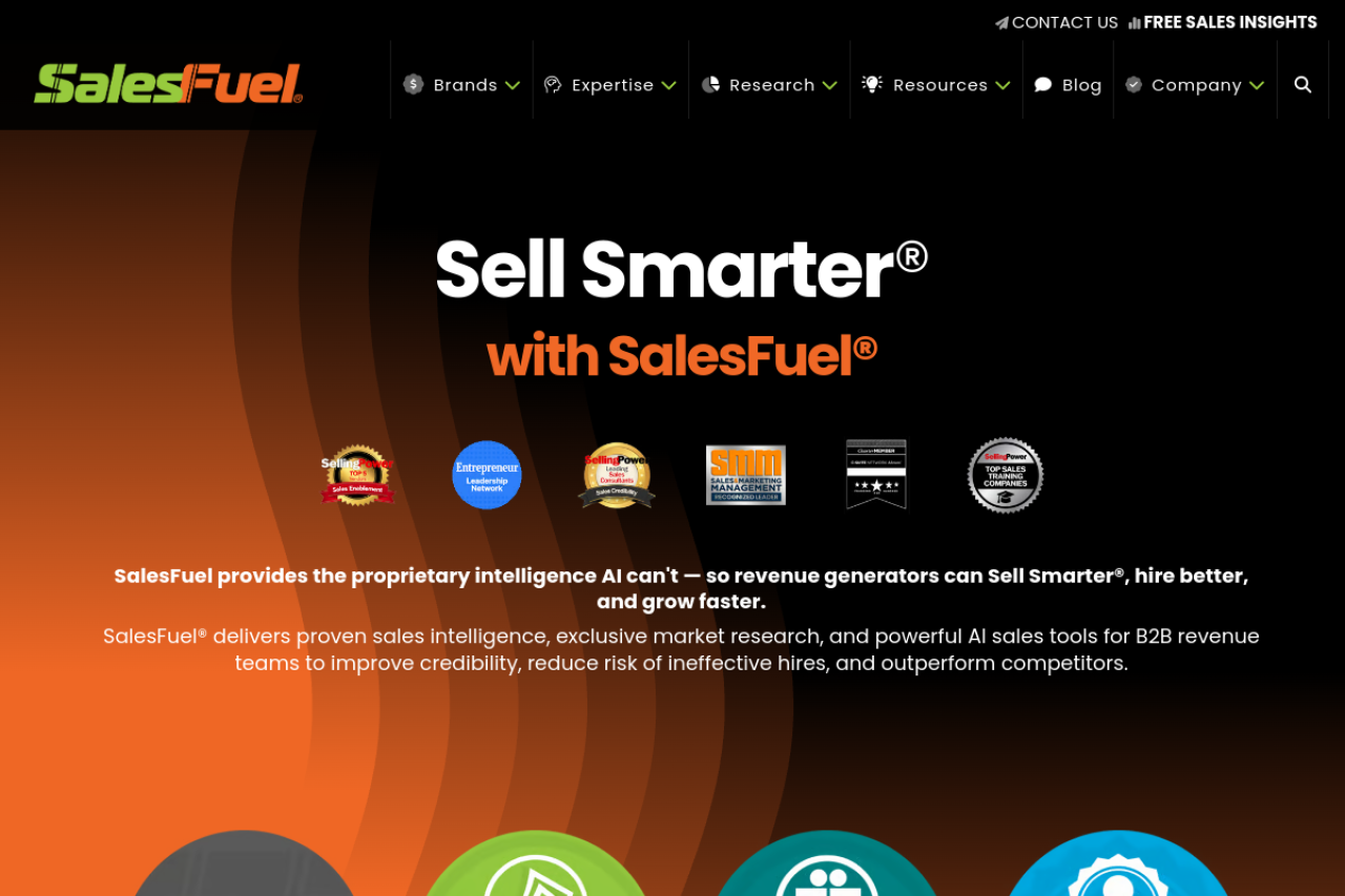 SalesCred PRO website screenshot