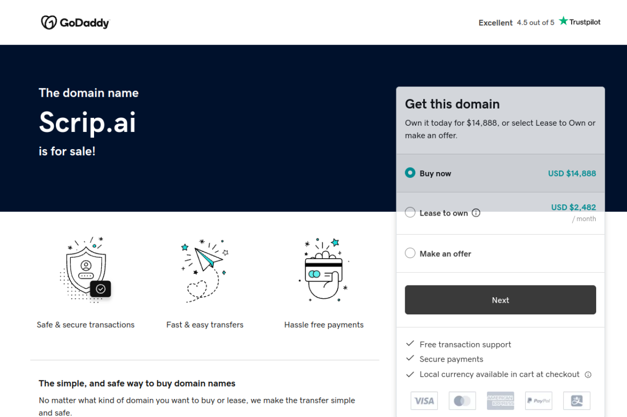 Scrip Ai 1 website screenshot