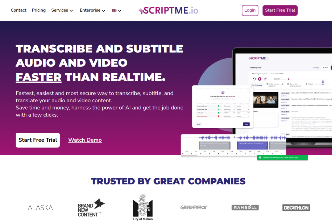 Scriptme website screenshot