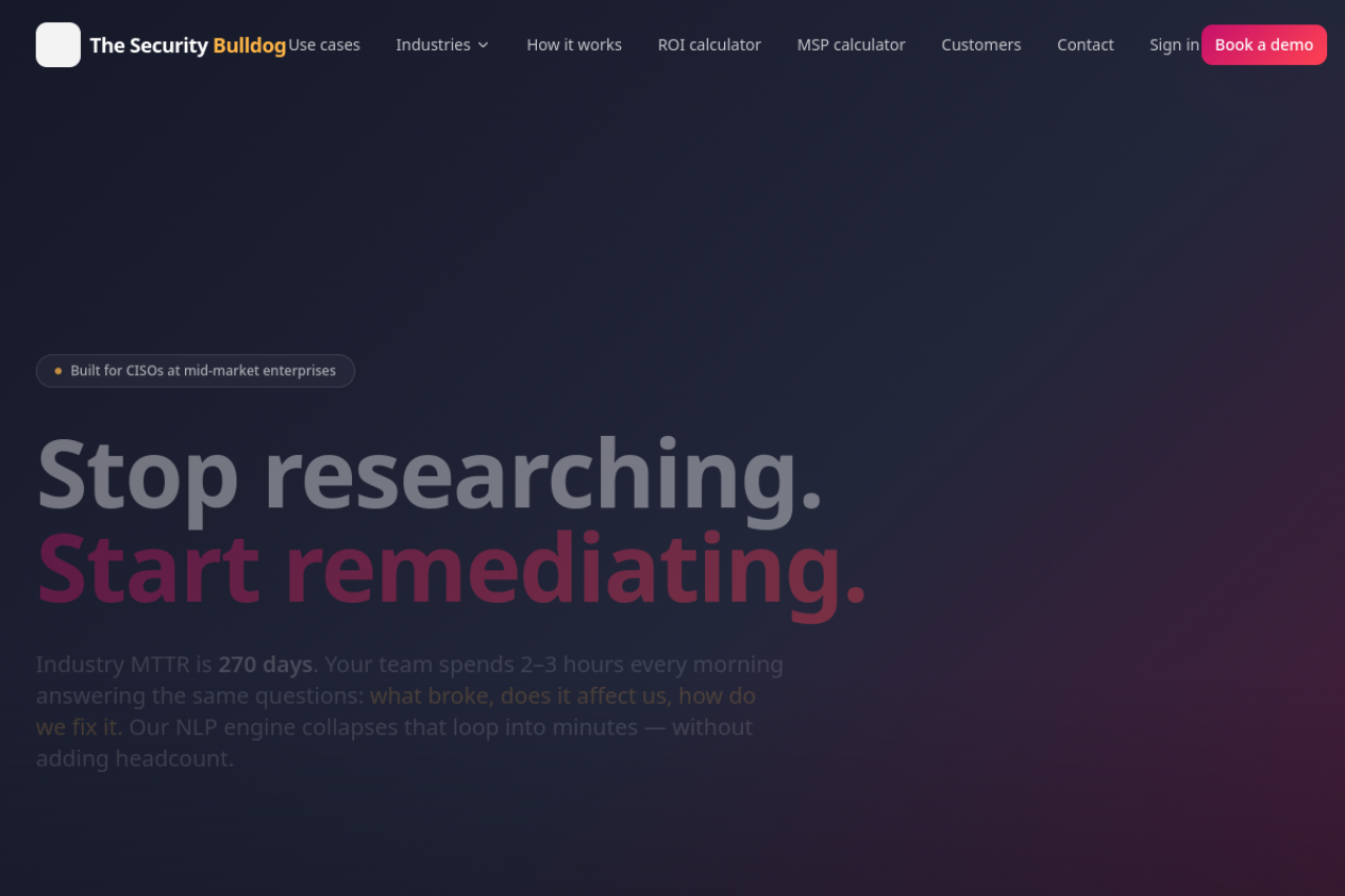 Securitybulldog website screenshot