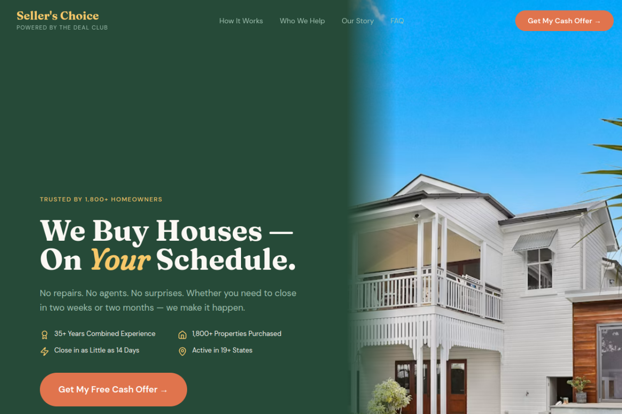Seller's Choice US website screenshot