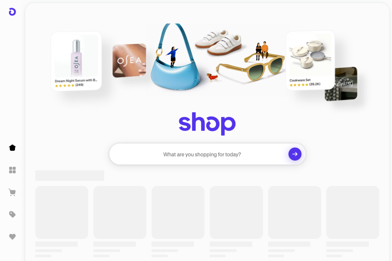 Shop App website screenshot