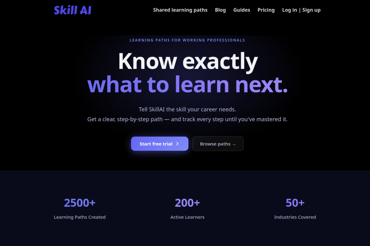 Skillai website screenshot
