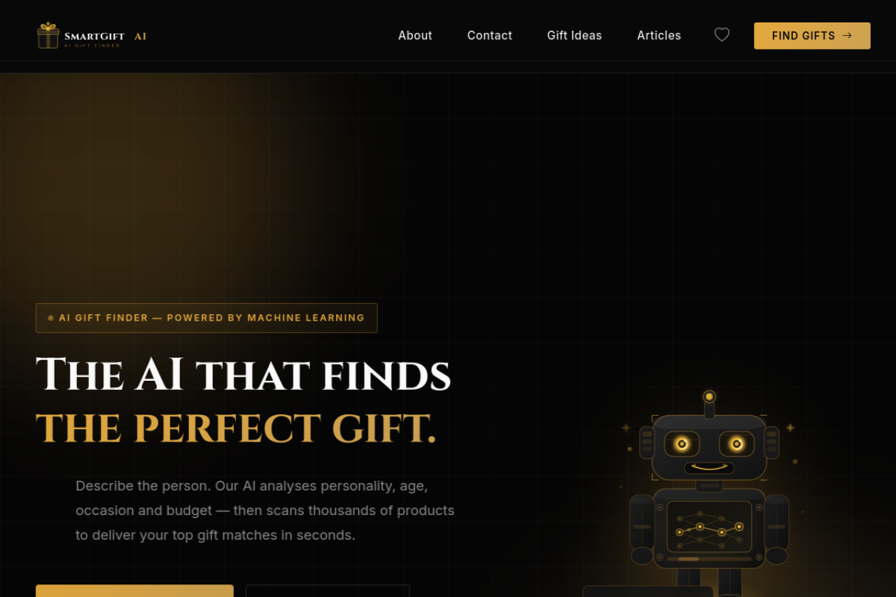 Smart Gift AI website screenshot