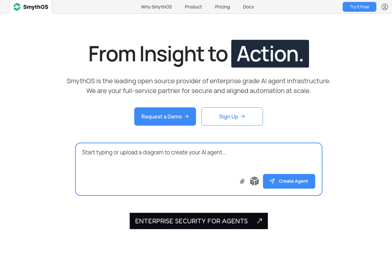Smythos website screenshot