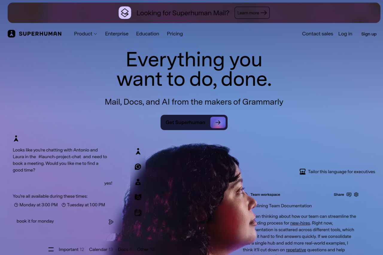 Superhuman website screenshot