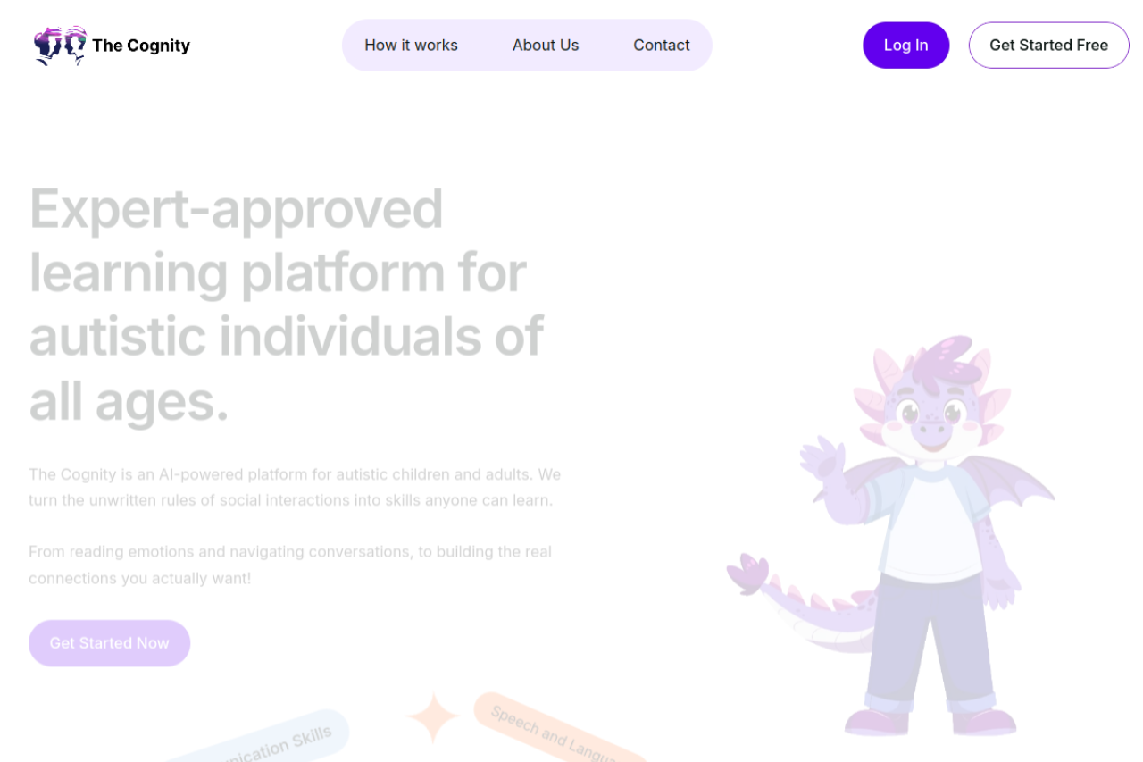The Cognity website screenshot