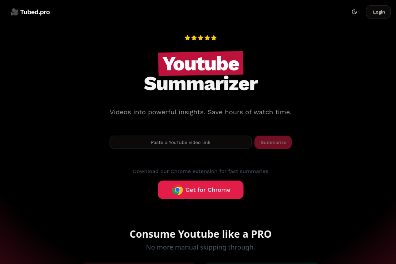 Tubed Pro website screenshot