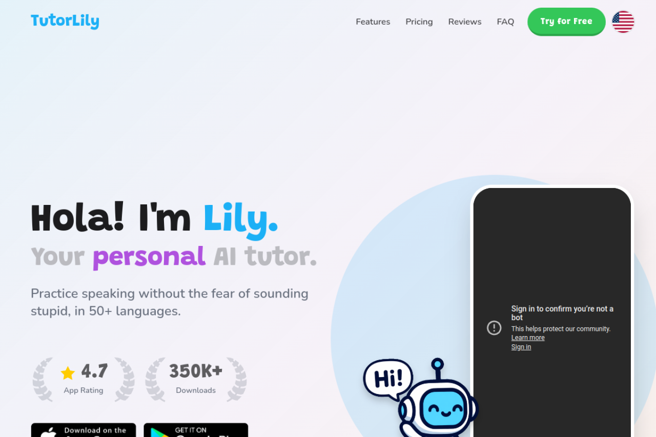 Tutor Lily website screenshot