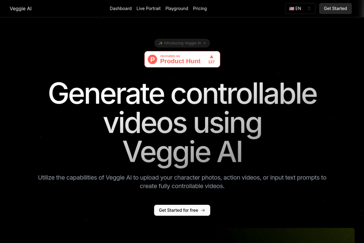 Veggie Ai website screenshot