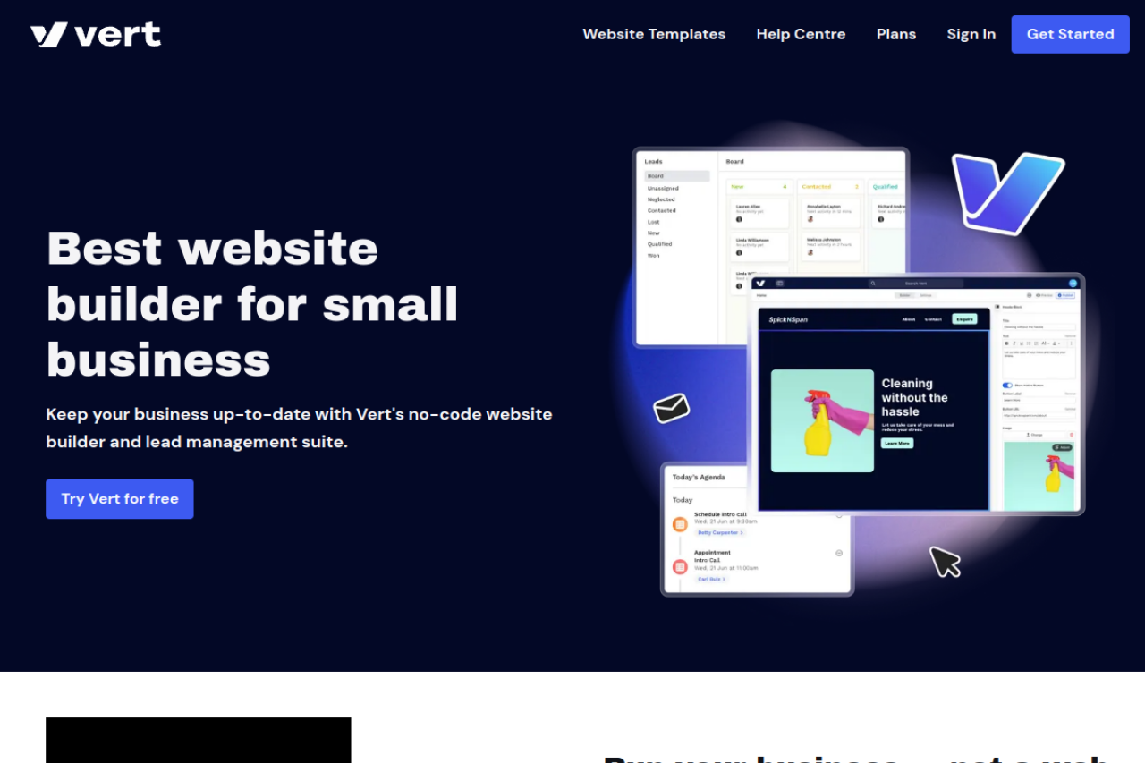 Vert website screenshot