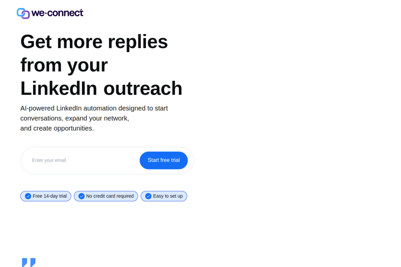 We-Connect website screenshot