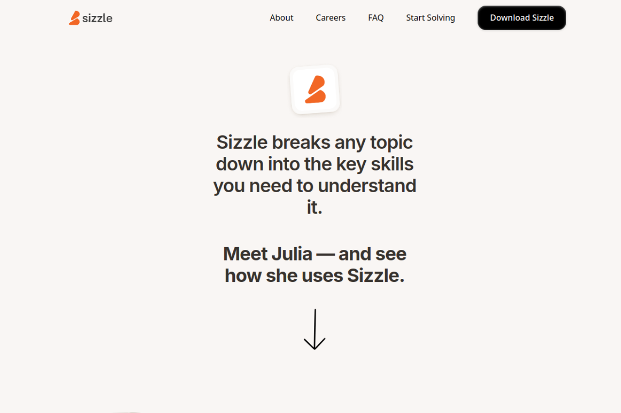 Sizzle AI website screenshot