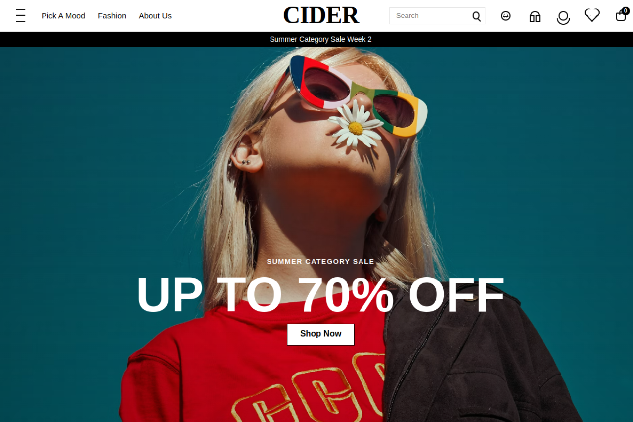 CIDER homepage preview