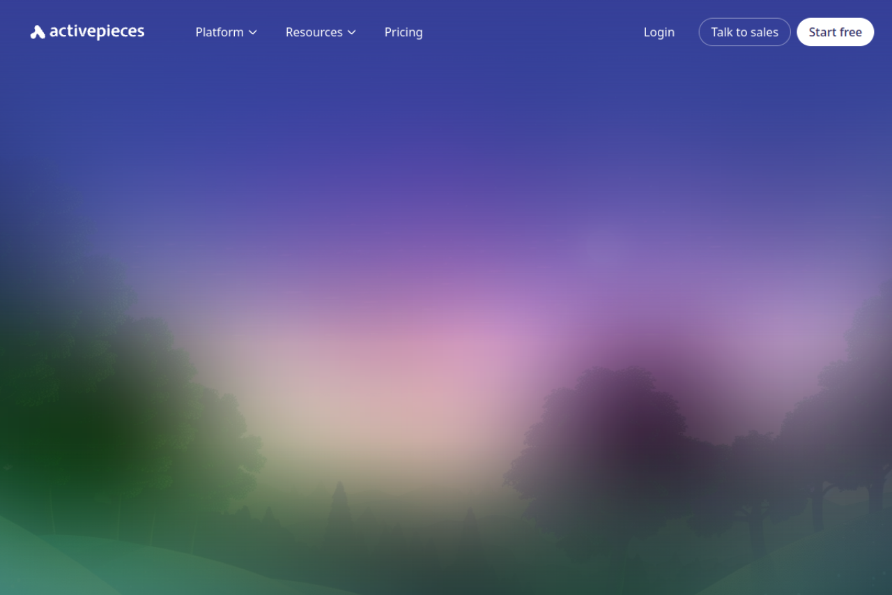 Activepieces website screenshot