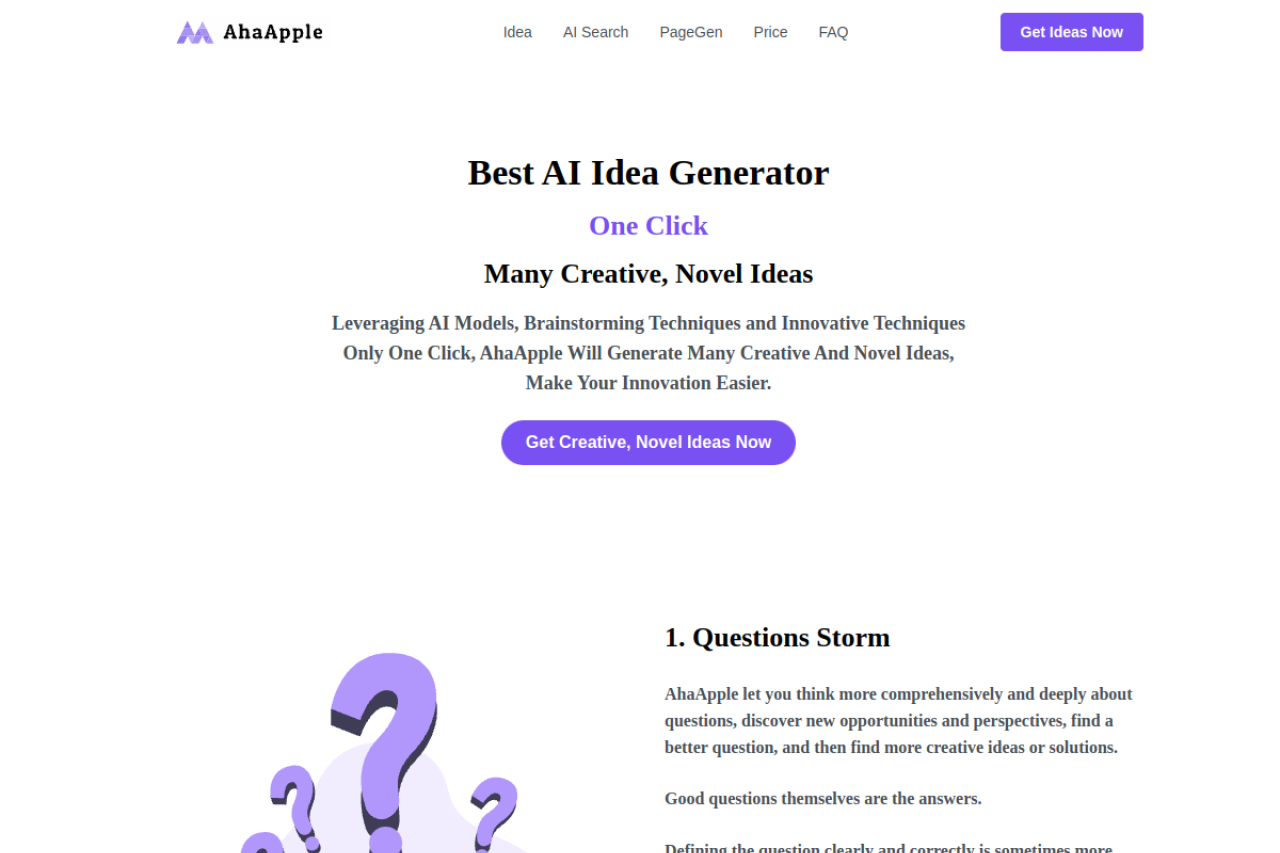 AhaApple website screenshot