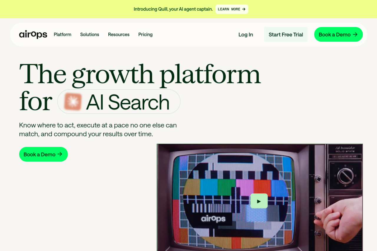 Airops website screenshot
