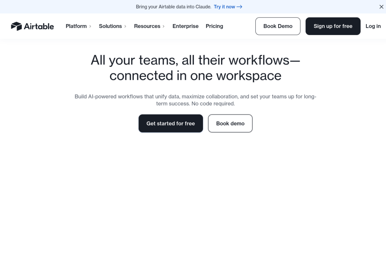 Airtable website screenshot