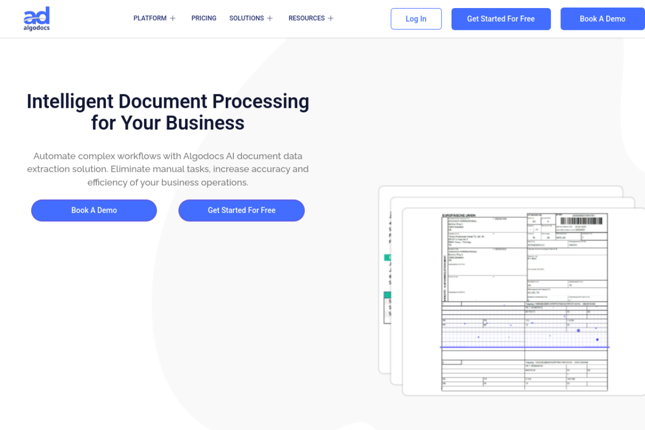 Algodocs website screenshot