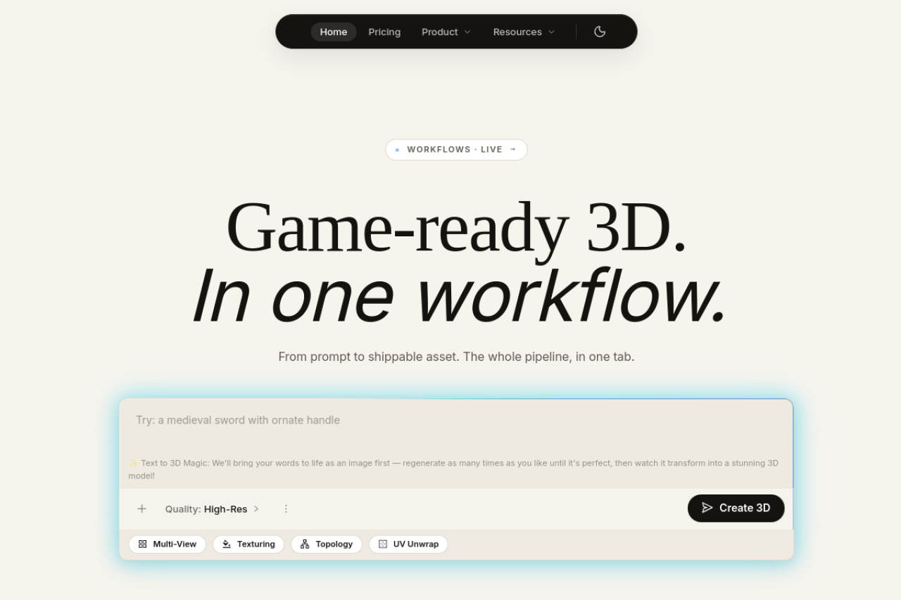 Alpha3D website screenshot