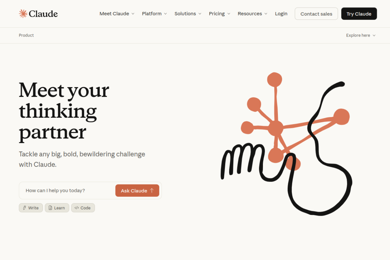 Claude 3 website screenshot