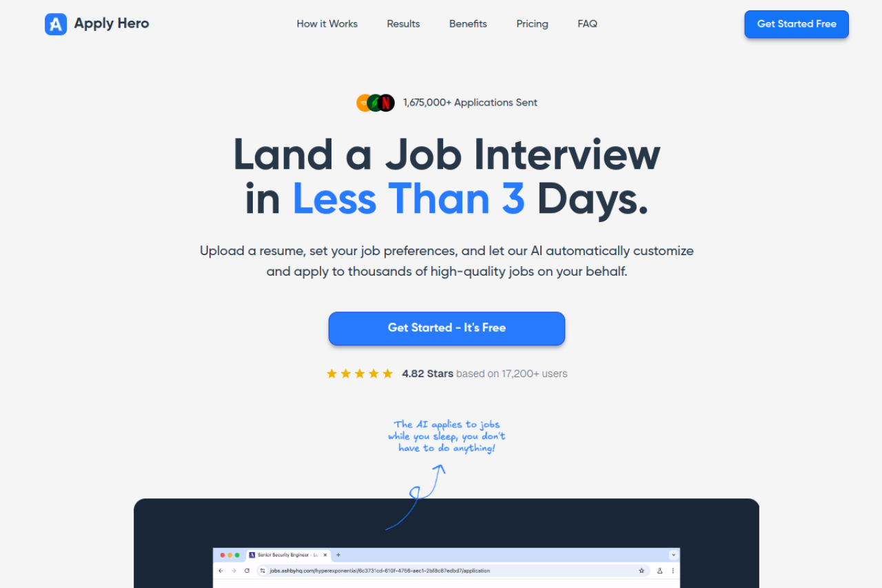 Apply Hero Ai website screenshot