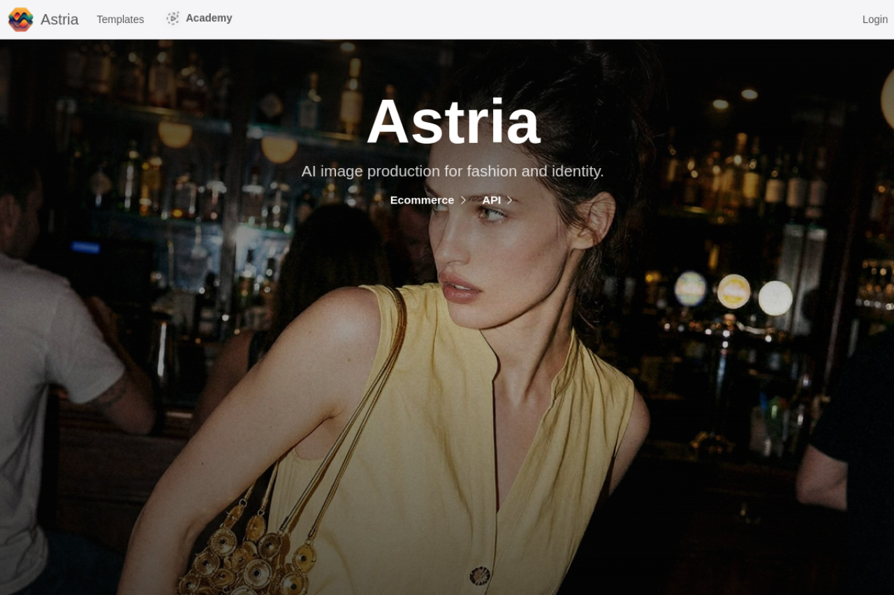 Astria website screenshot