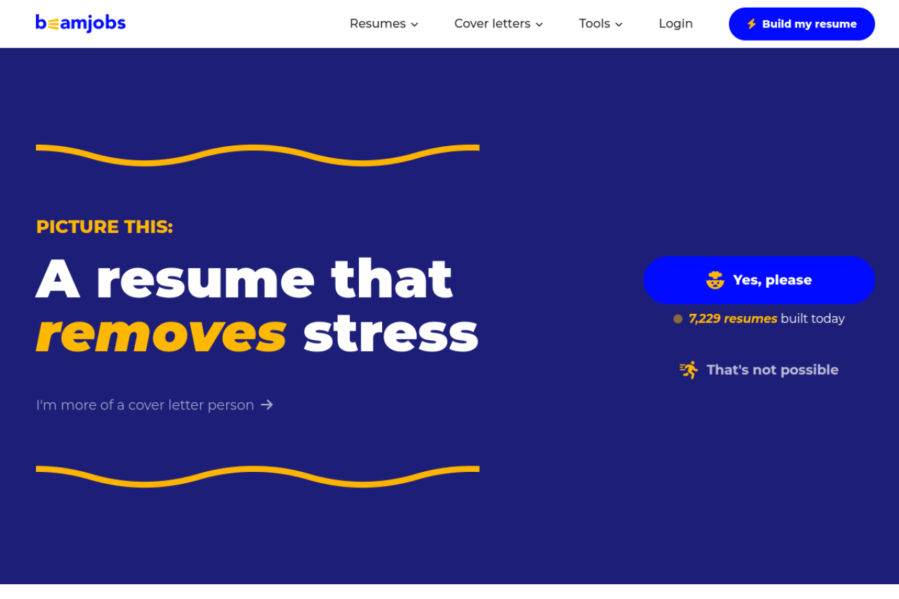 BeamJobs website screenshot