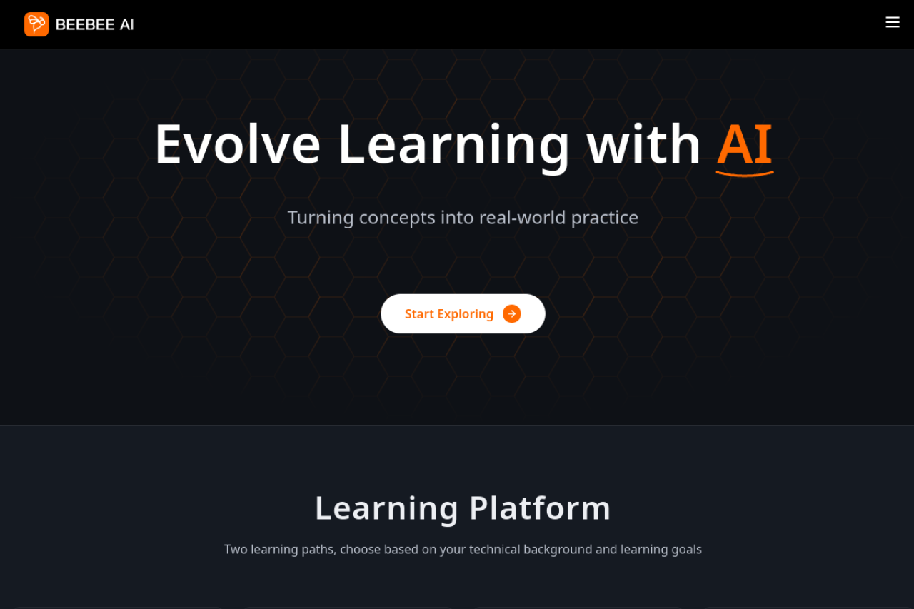 BeeBee AI website screenshot