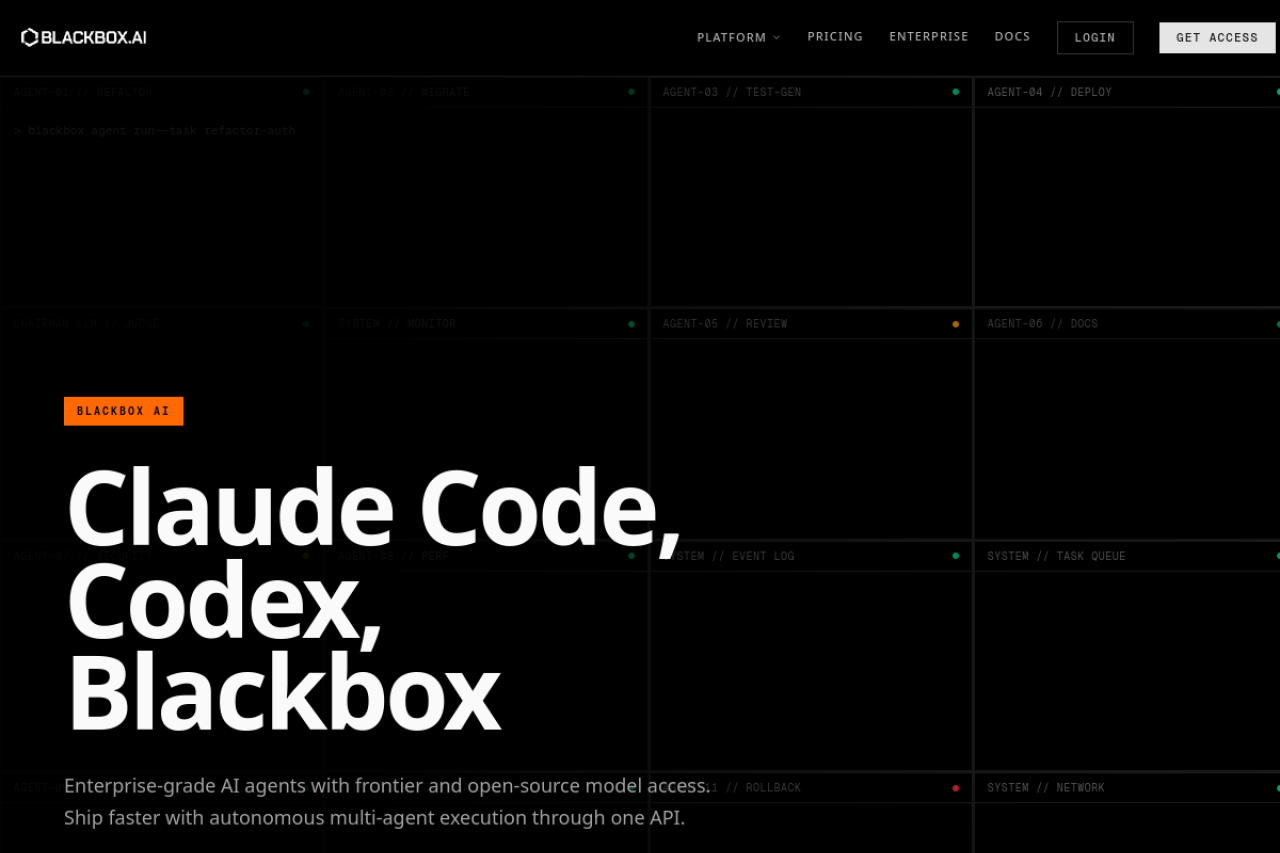 Blackbox AI website screenshot