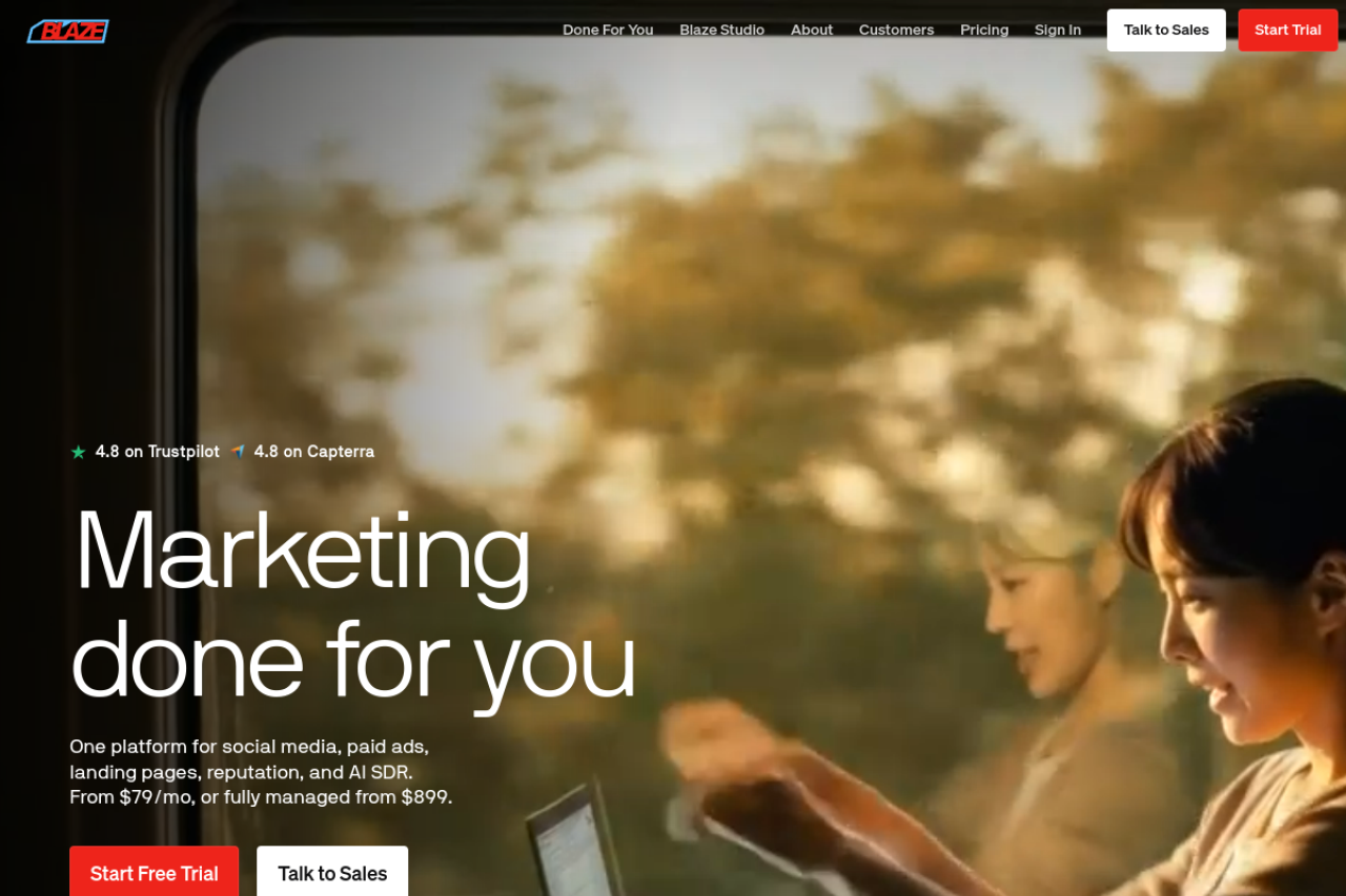 Blaze Designer website screenshot