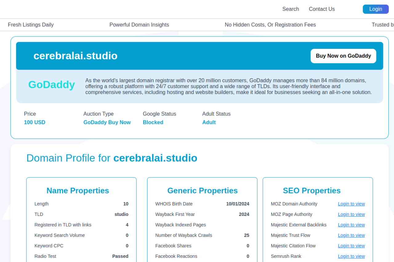 Cerebral Ai website screenshot