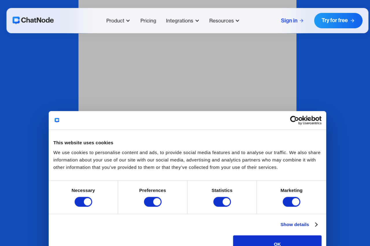 Chatnode website screenshot