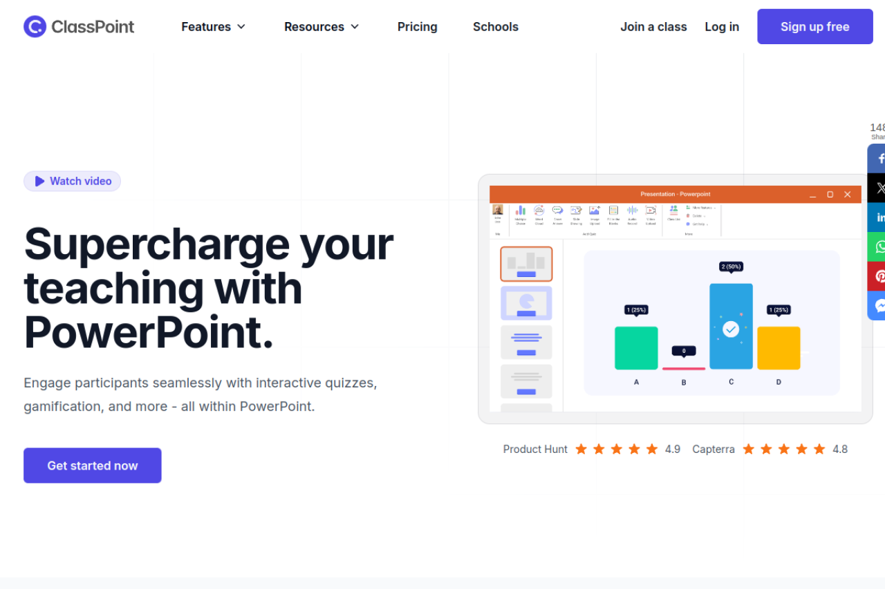 ClassPoint AI website screenshot