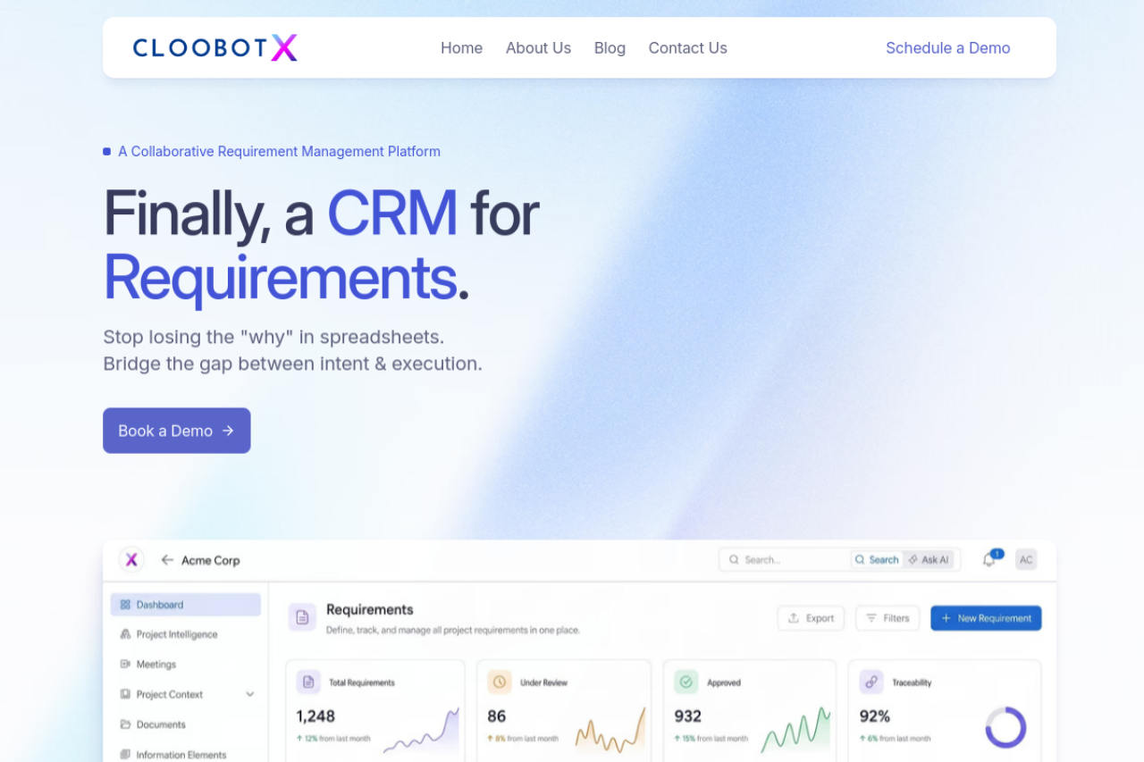Cloobot X website screenshot