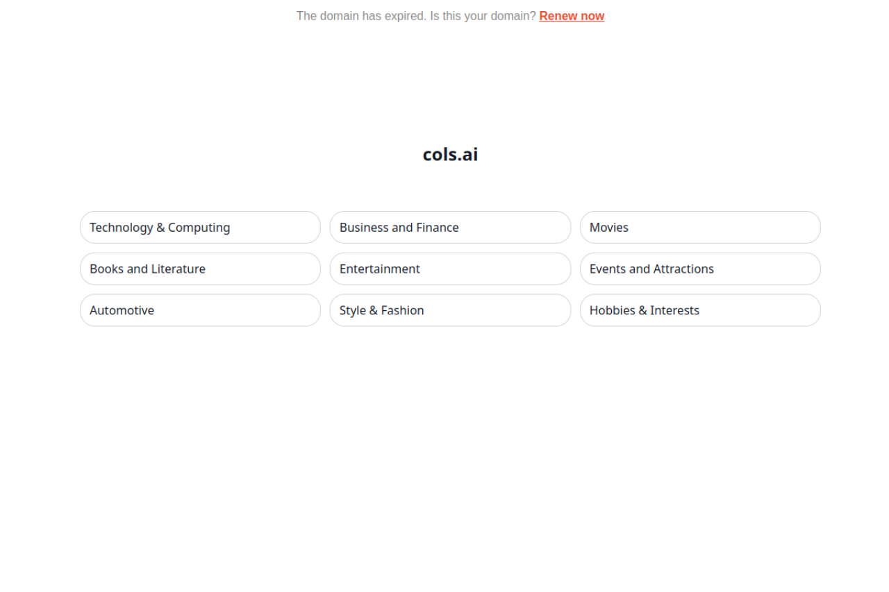 Cols Ai website screenshot