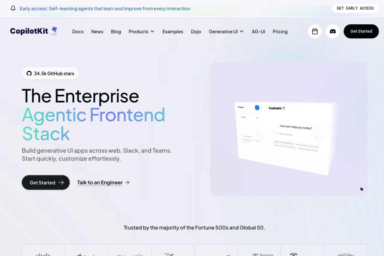 Copilotkit website screenshot