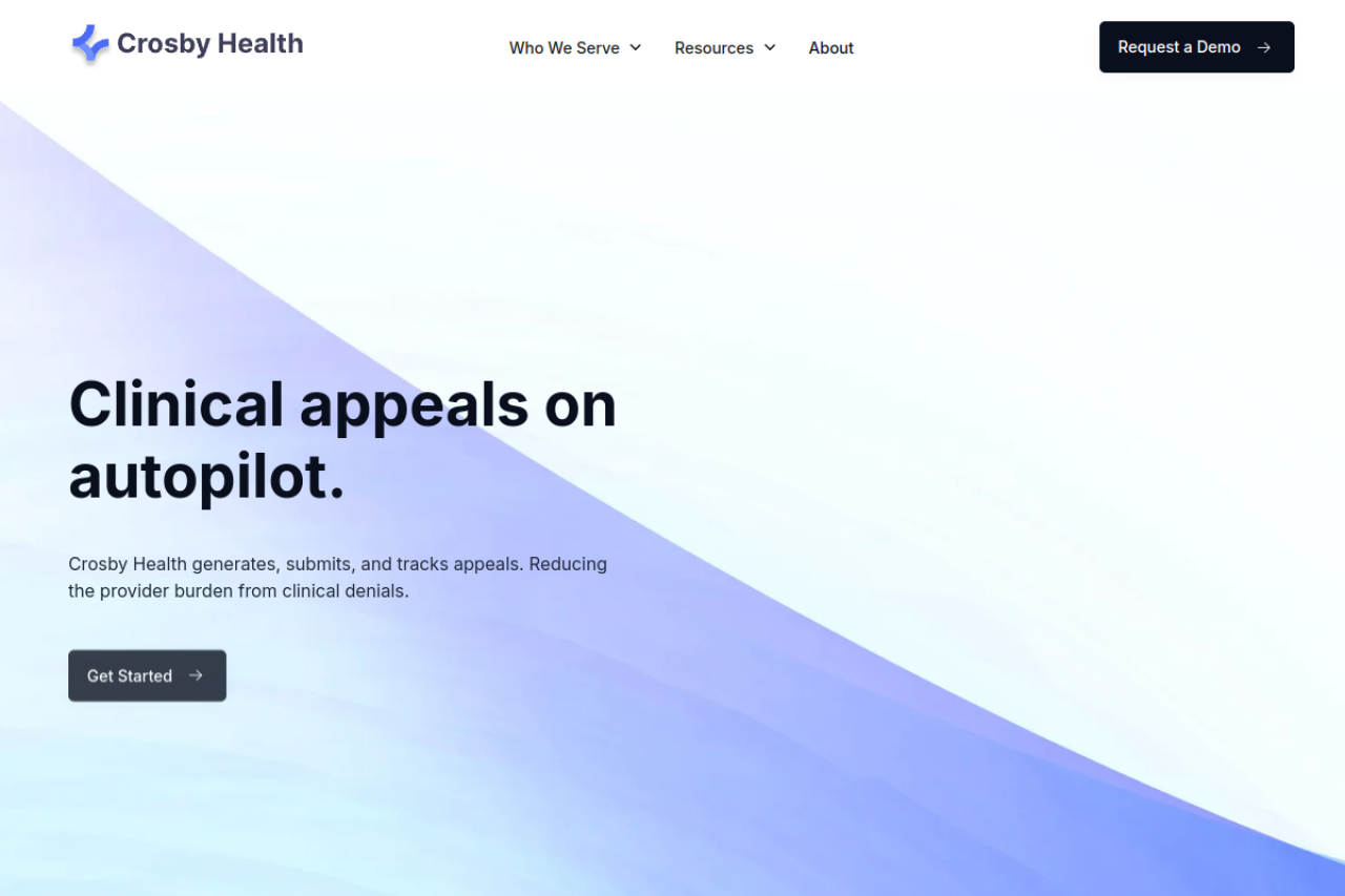 Crosby Health website screenshot