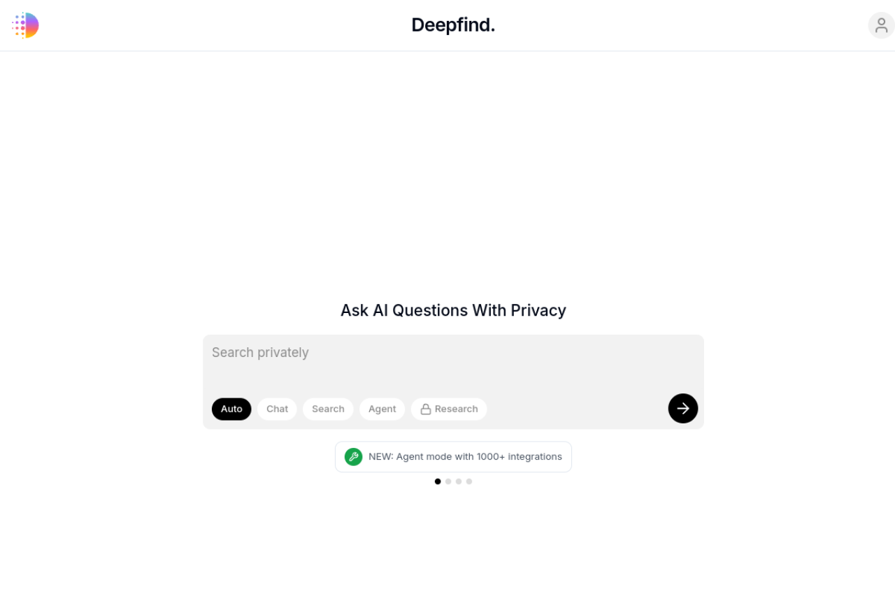 Deepfind website screenshot